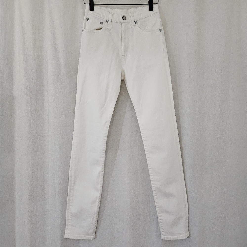 R13 Made in Italy High Rise Skinny Denim Jeans in White Women’s Size 25